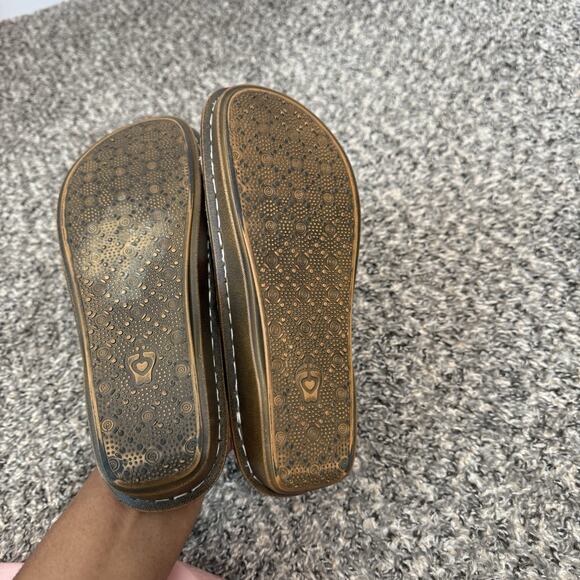 Lartiste Aldora Sandals Pink Leather Floral Colorful Thongs Slip On 30 US 8.5 - Picture 6 of 10